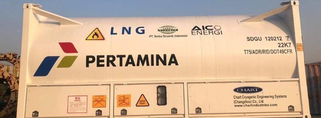 Chart cryogenic ISO container for LNG